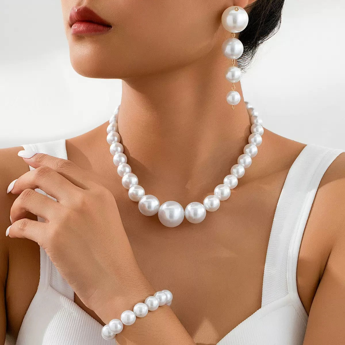 3 in 1 pearl set earring