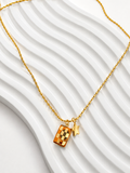 Lily checkmate starstainless necklace