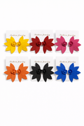Matte resin half flower earrings