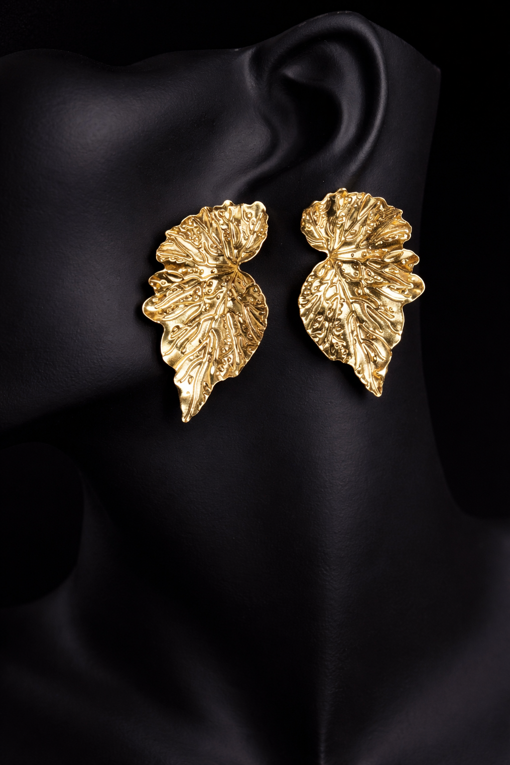 Ani gold leaf earrings