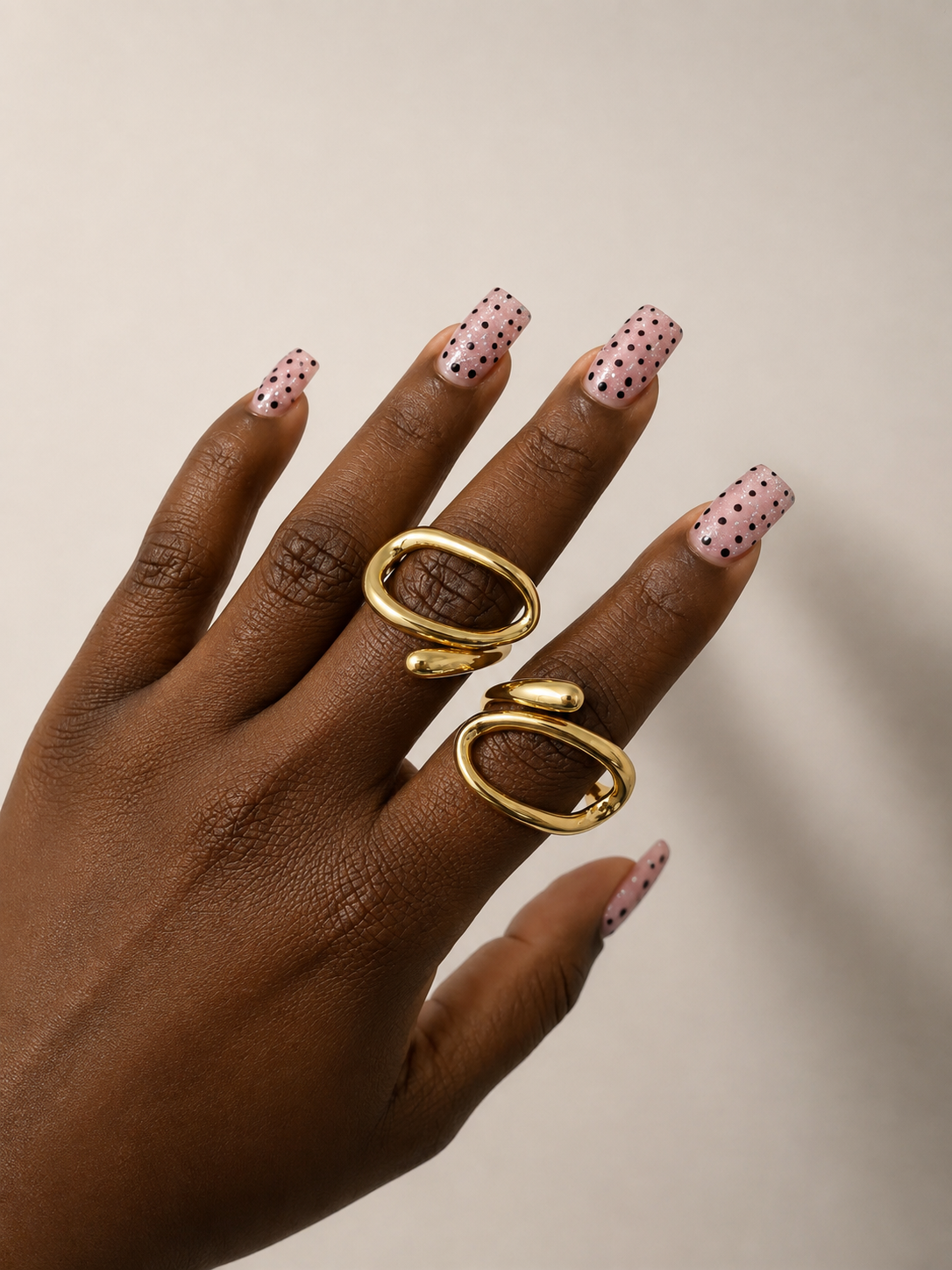 Gold orbit ring
