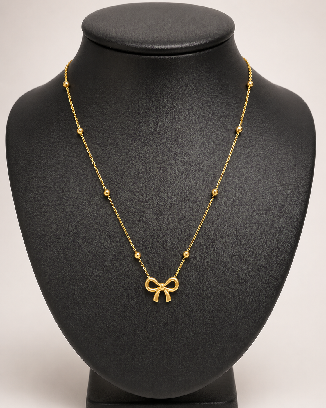 Lily darling bow stainless necklace