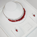 The red bridal zirconia set