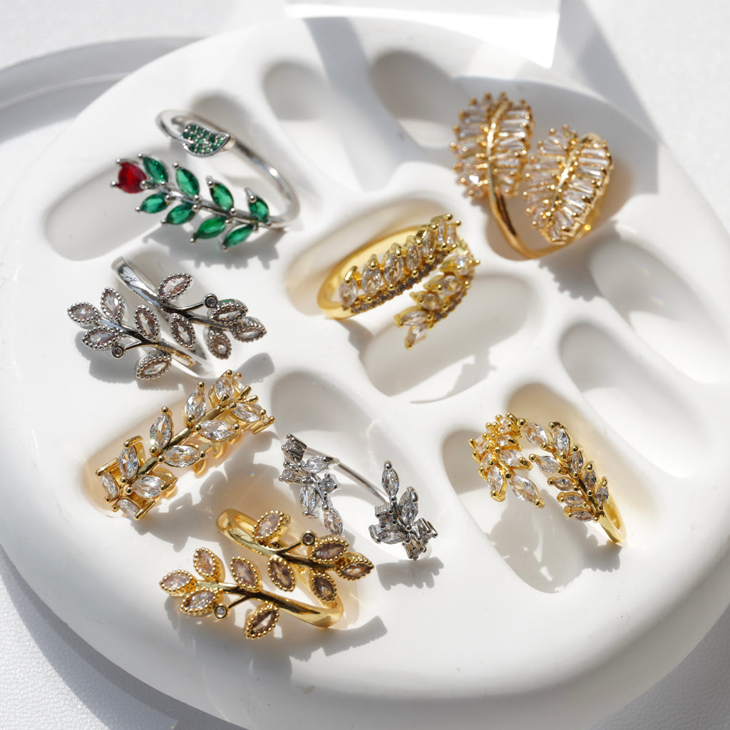 Leaf wrap rings