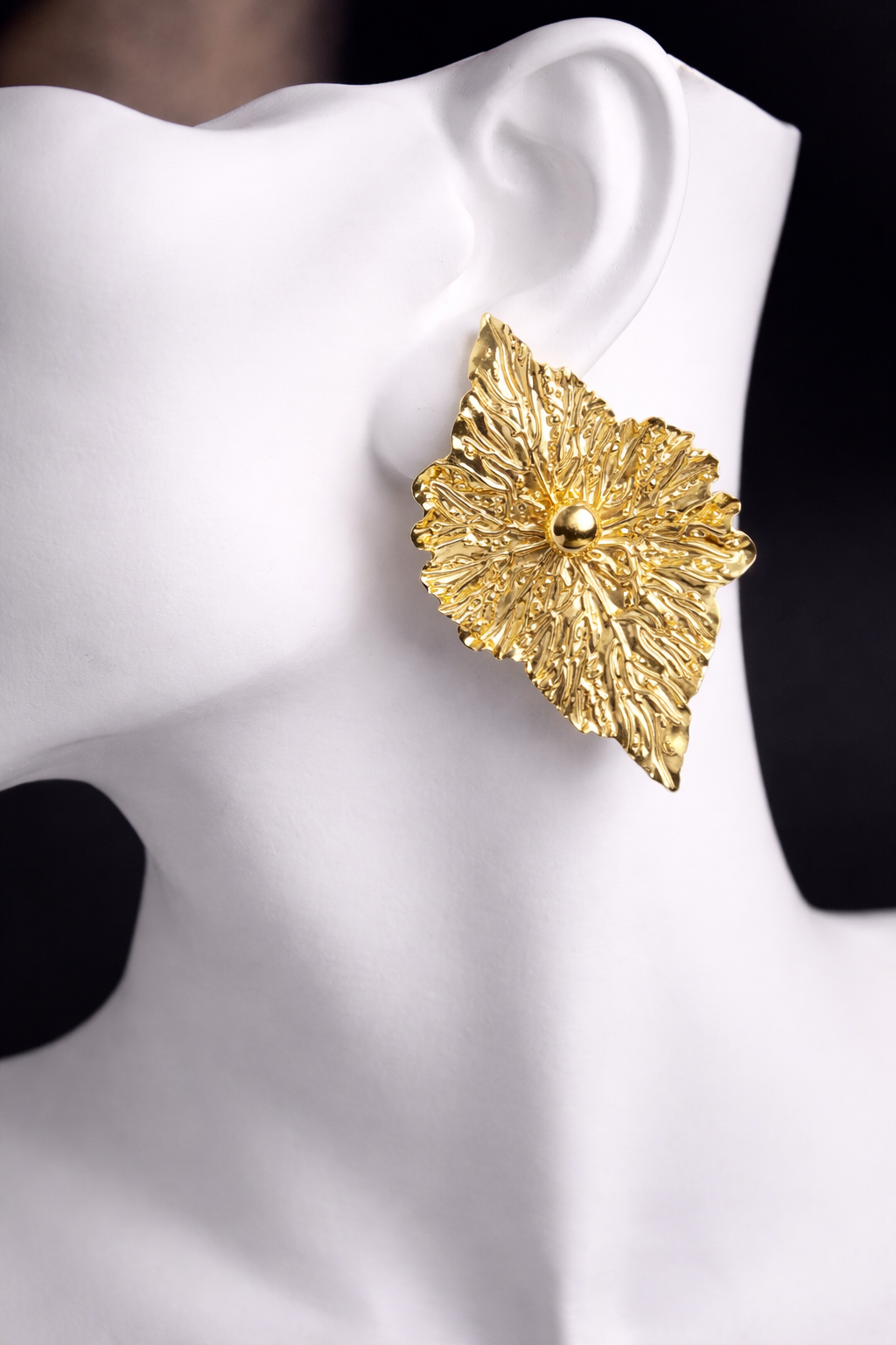 Ani gold leaf earrings