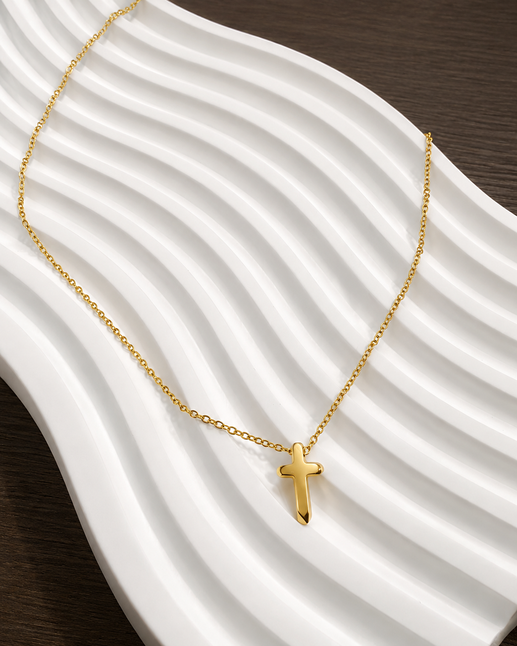 Lily dainty cross stainless necklace
