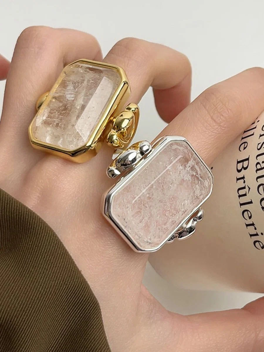 Vintage marble stone ring