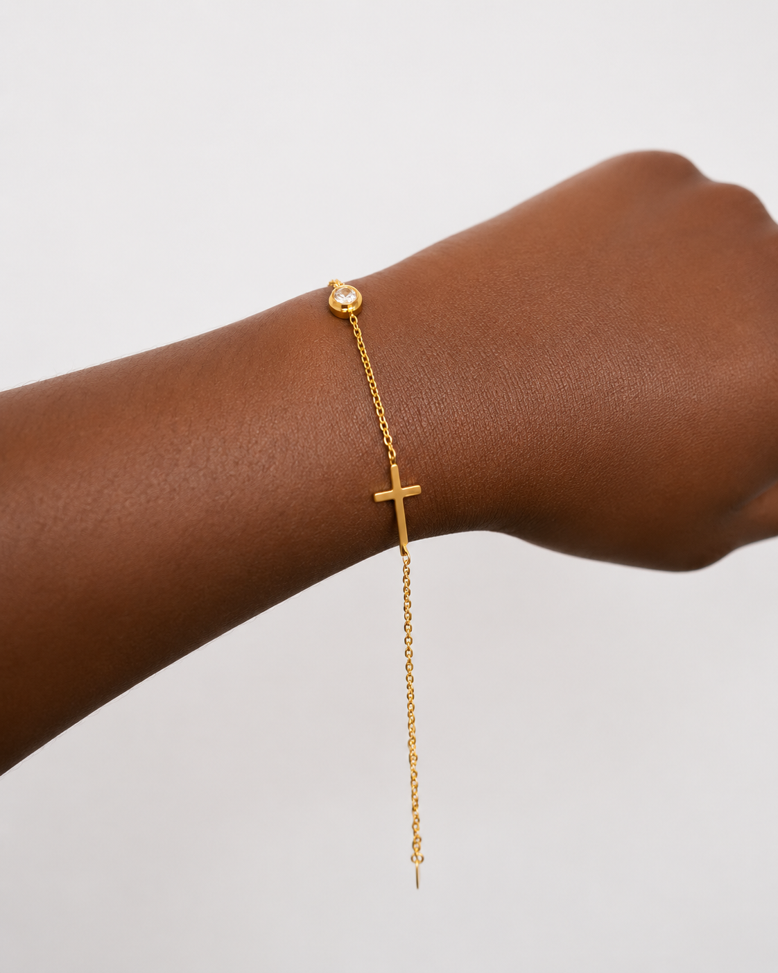 Lily dainty cross bracelet