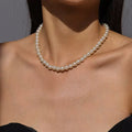 Faux pearl necklace