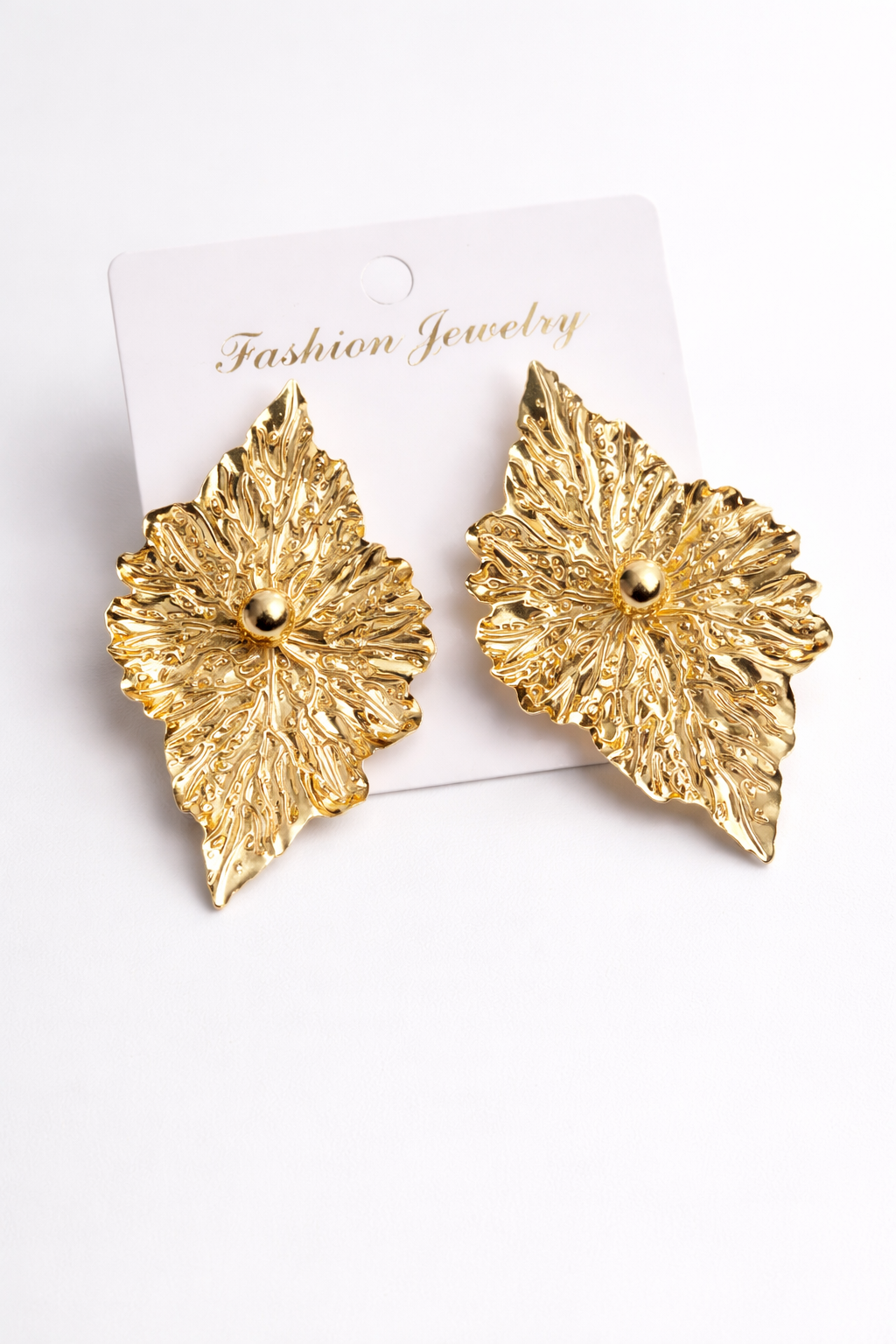 Ani gold leaf earrings
