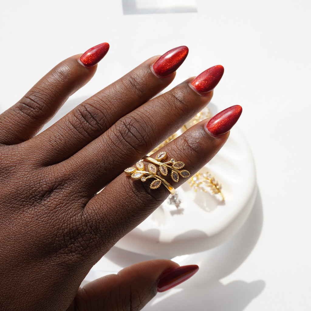 Leaf wrap rings