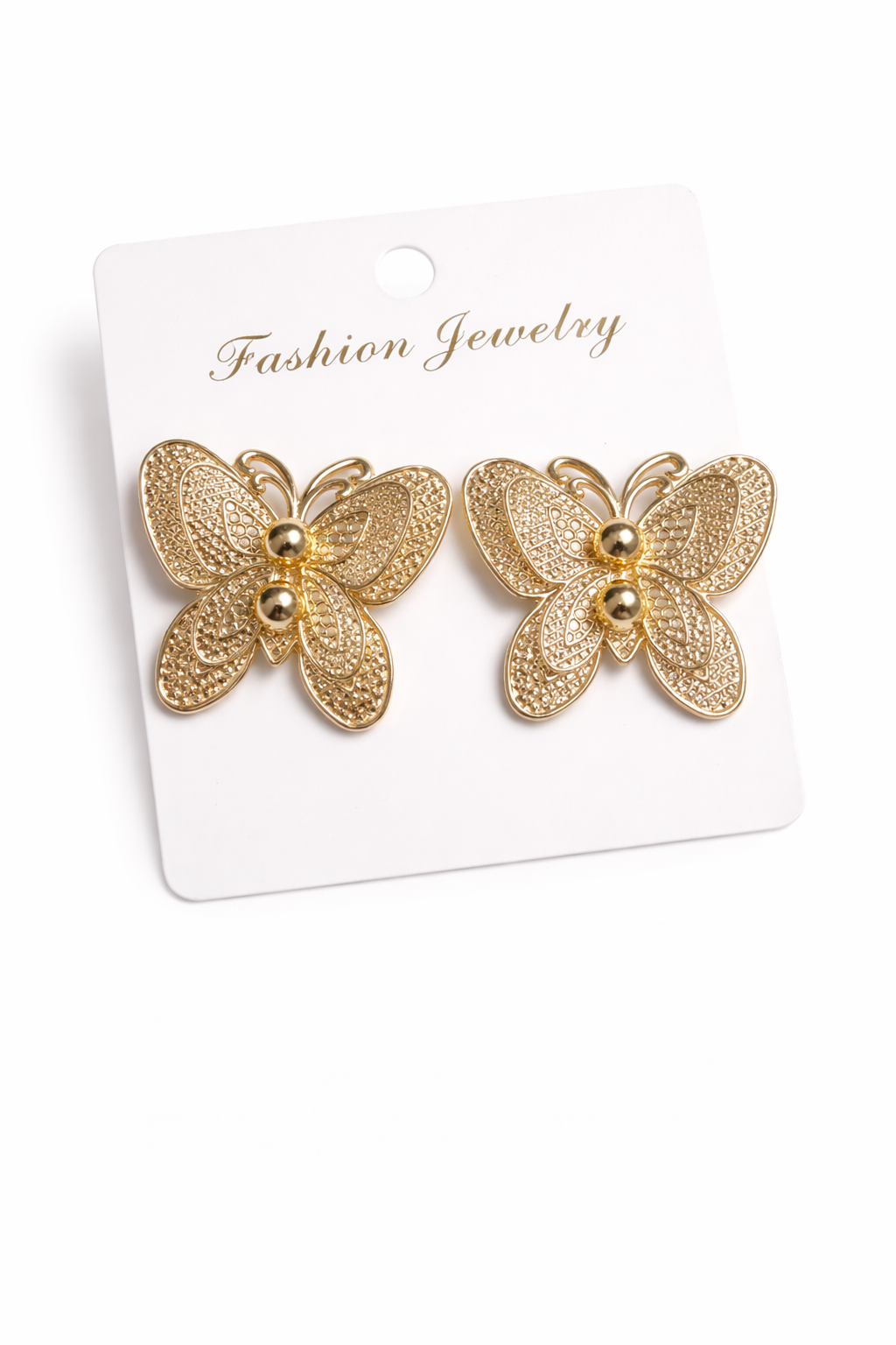 Ani gold butterfly earrings