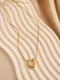 Lily gold horseshoe stainless necklace
