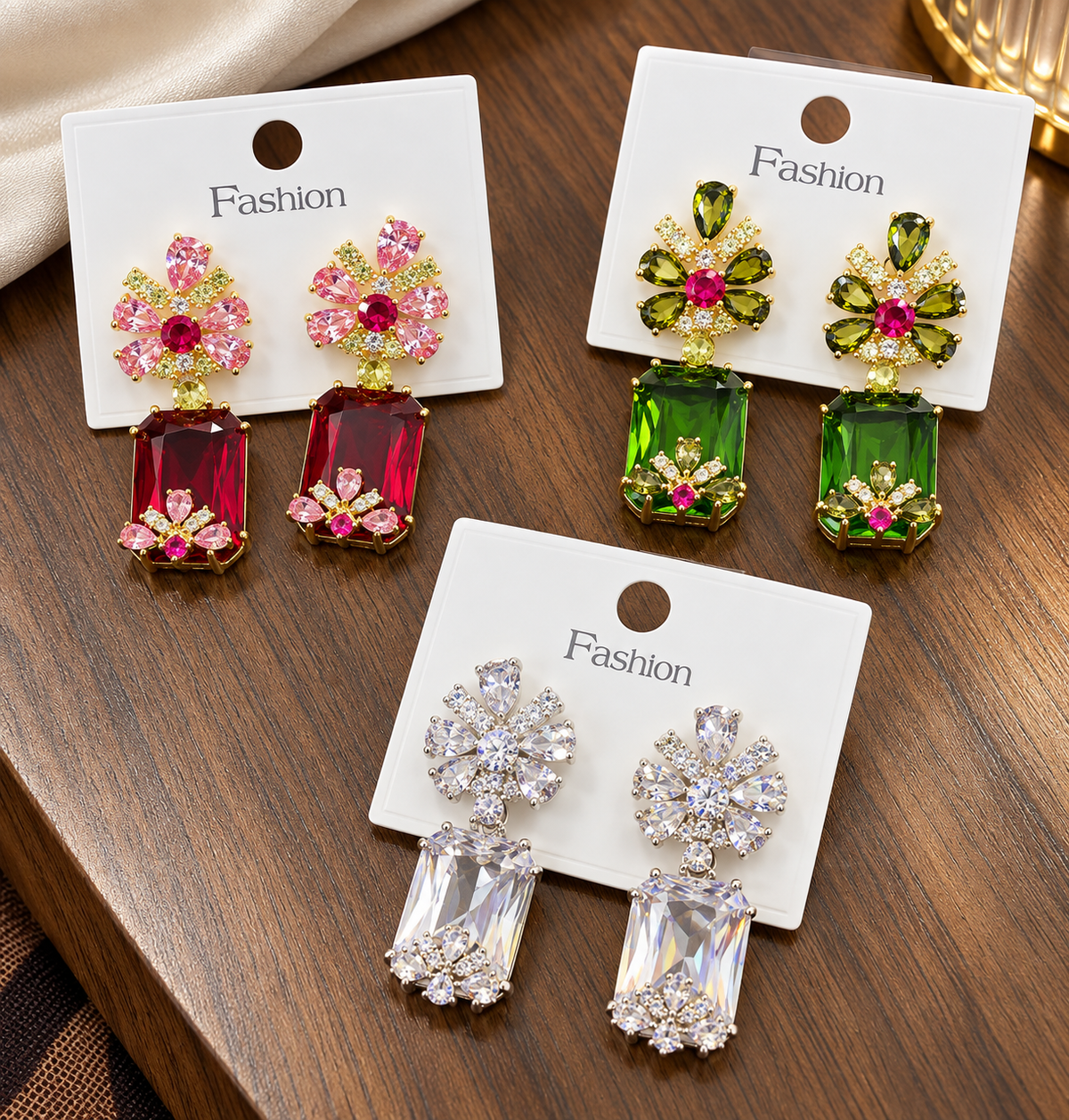 Bridal drop earrings
