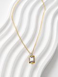 Lily gem stainless necklace
