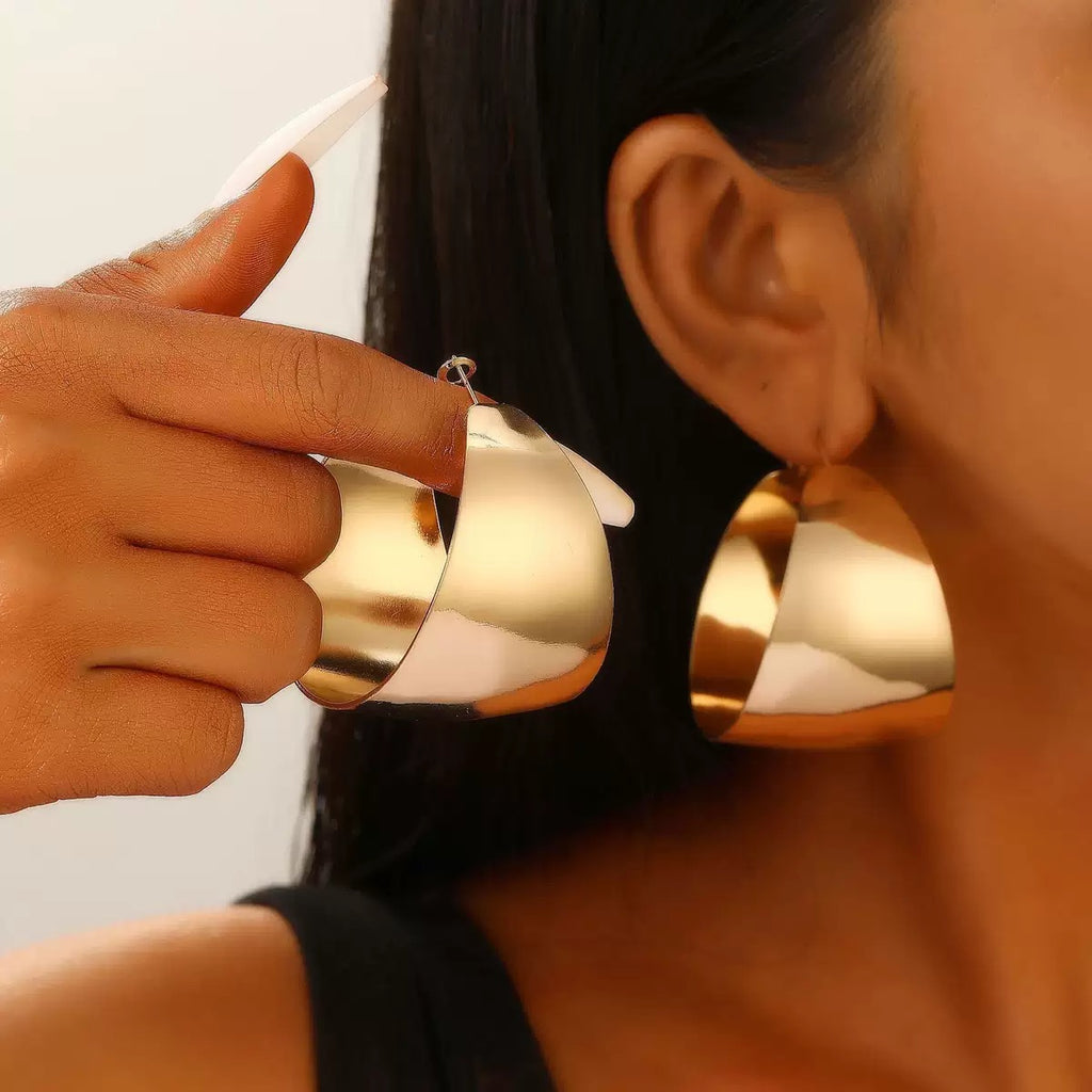 Oversized hoop earrings