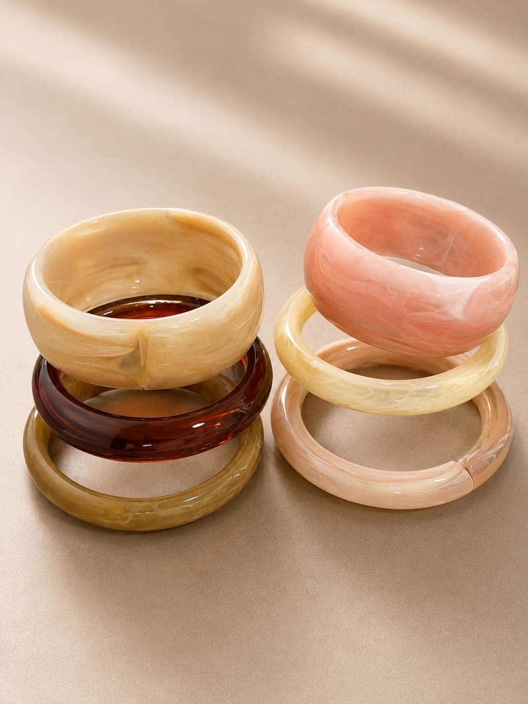 Boho trio resin bangle