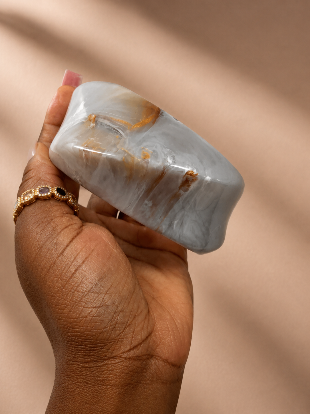 XL marble resin bangle