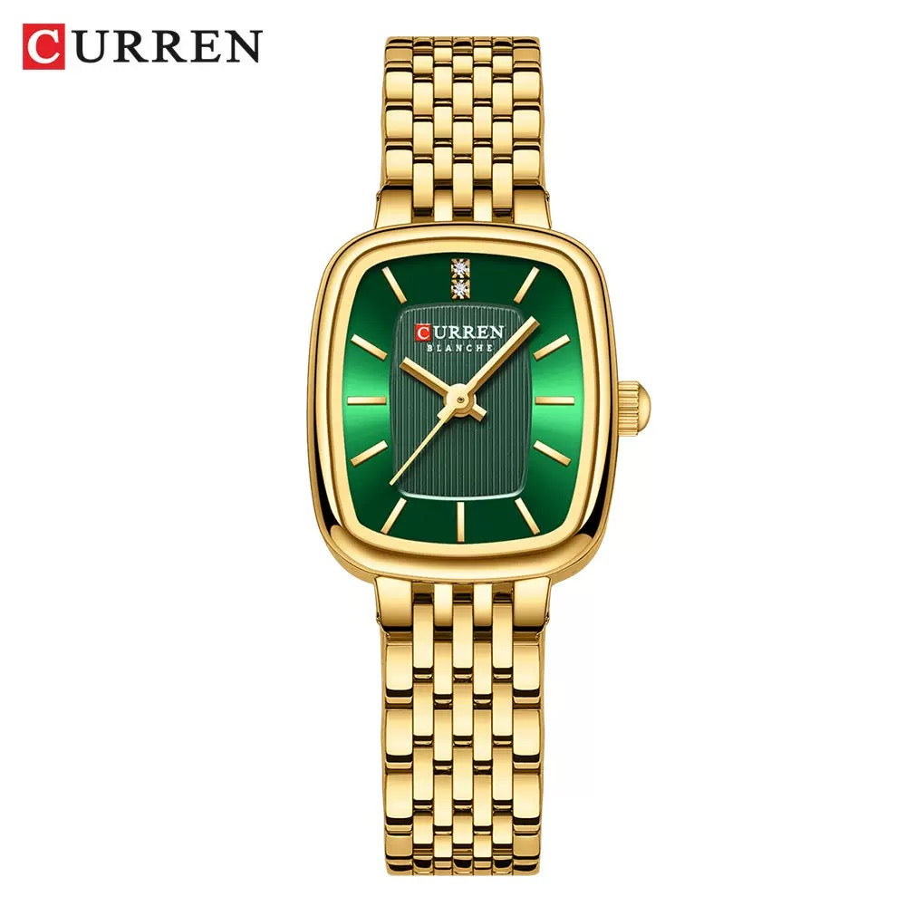 Curren emerald dial watch