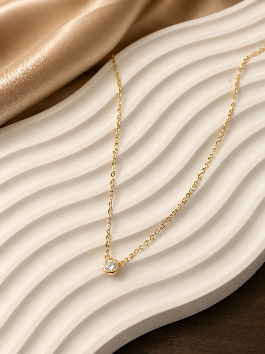 Lily dainty gem stainless necklace