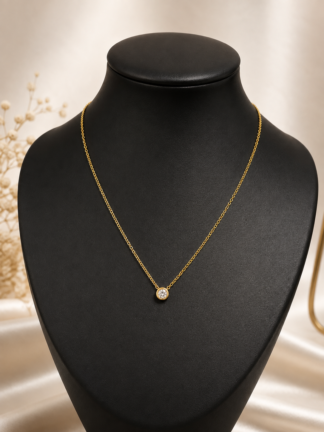 Lily dainty gem stainless necklace