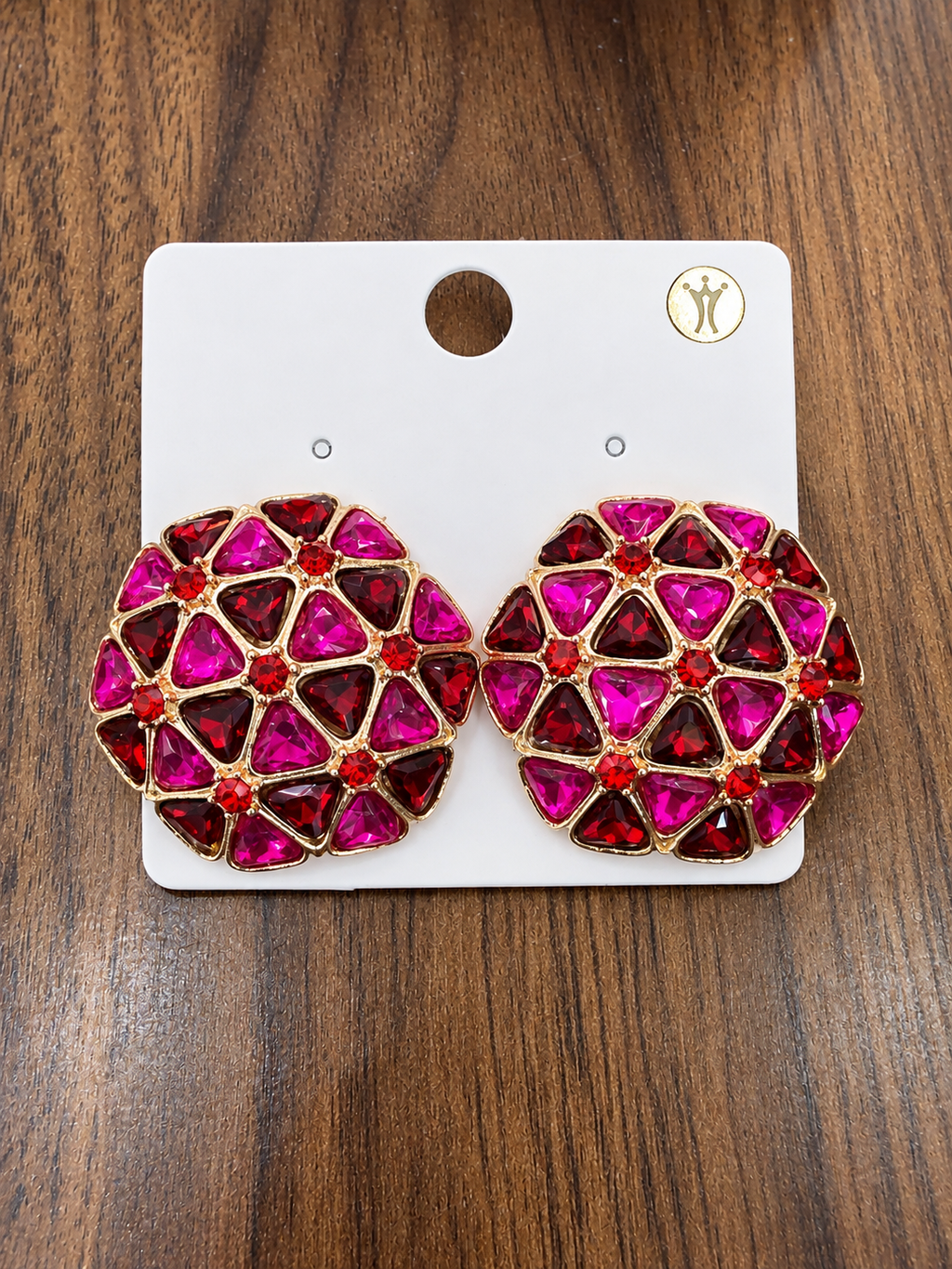 Red_pink dune earring